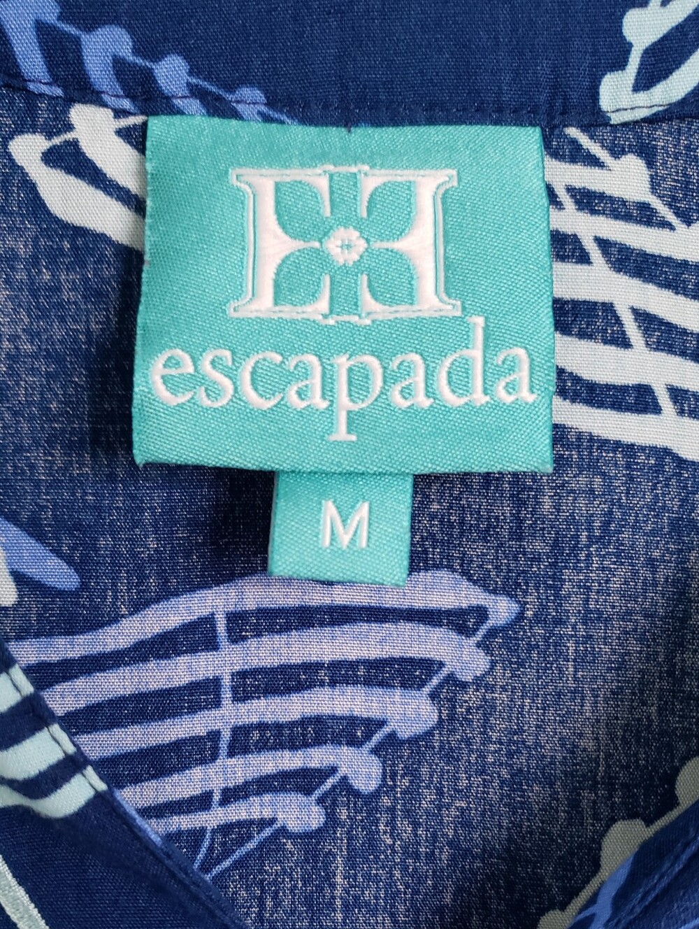 Escapada Living Blue Beach Umbrella Tunic Top And Or Cover-up, Medium Like New - Picture 2 of 5